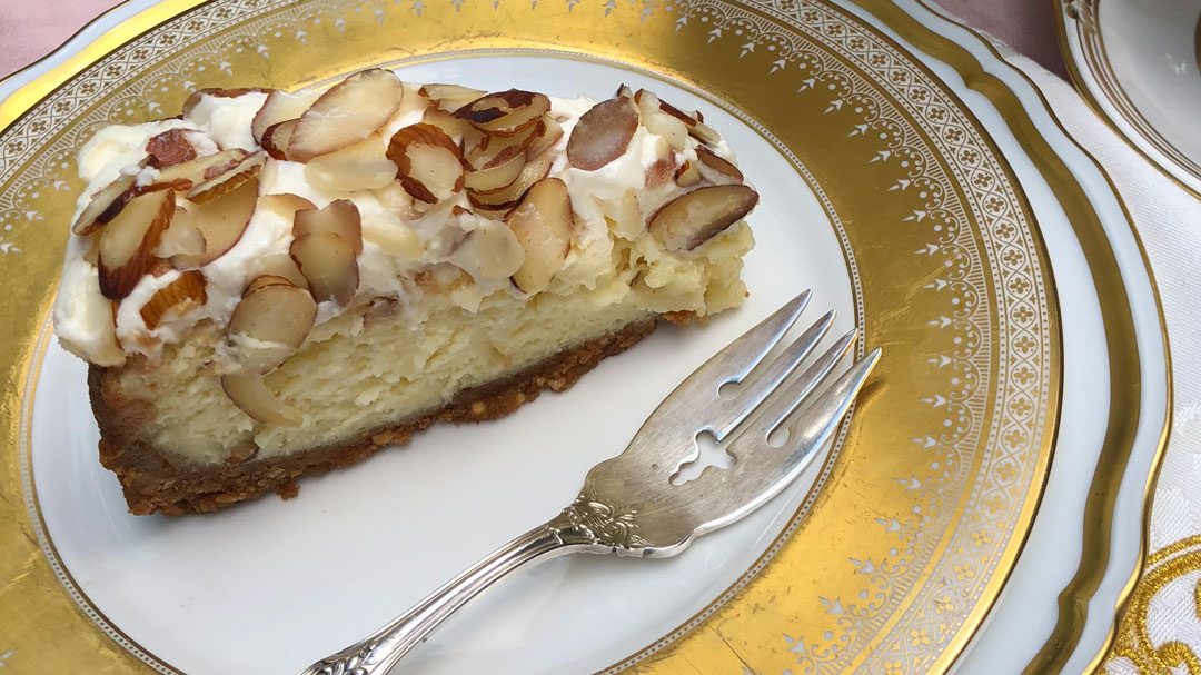 PATTY’S PICK: White Chocolate-Almond Cheesecake