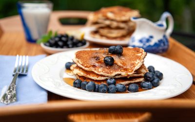 SOURDOUGH LEMON AND BLUEBERRY PANCAKES