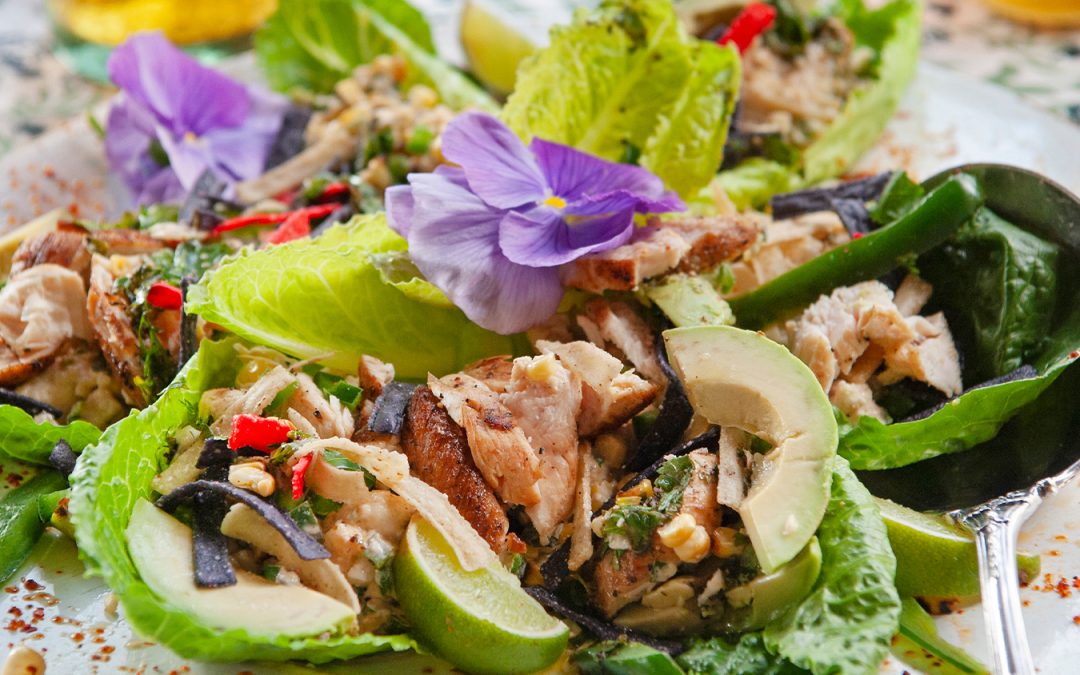 MEXICAN STREET CORN SALAD WITH GRILLED CHICKEN